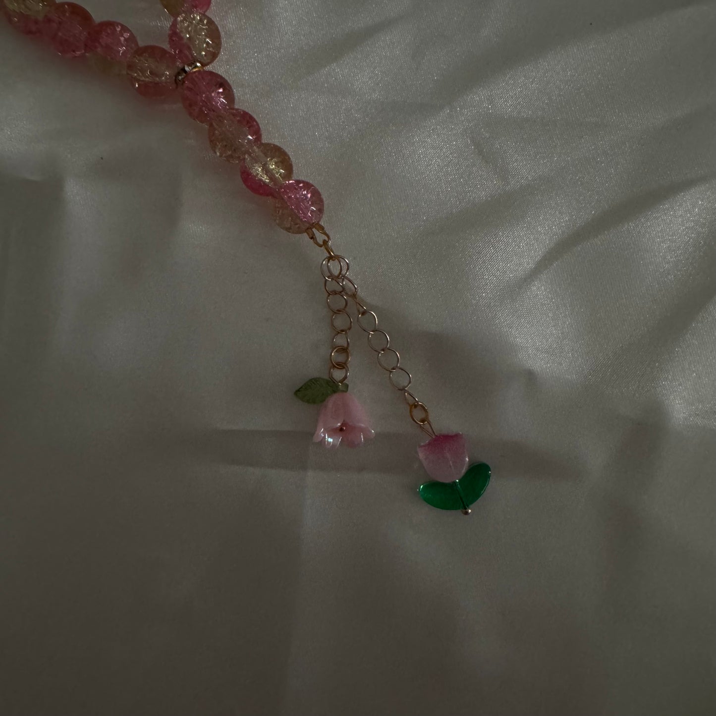 Pink tulip tasbeeh