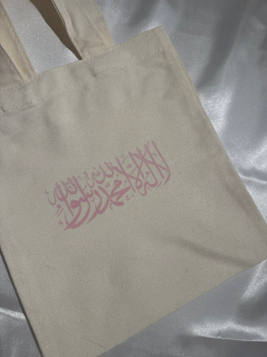 Blush cream mini tote bag