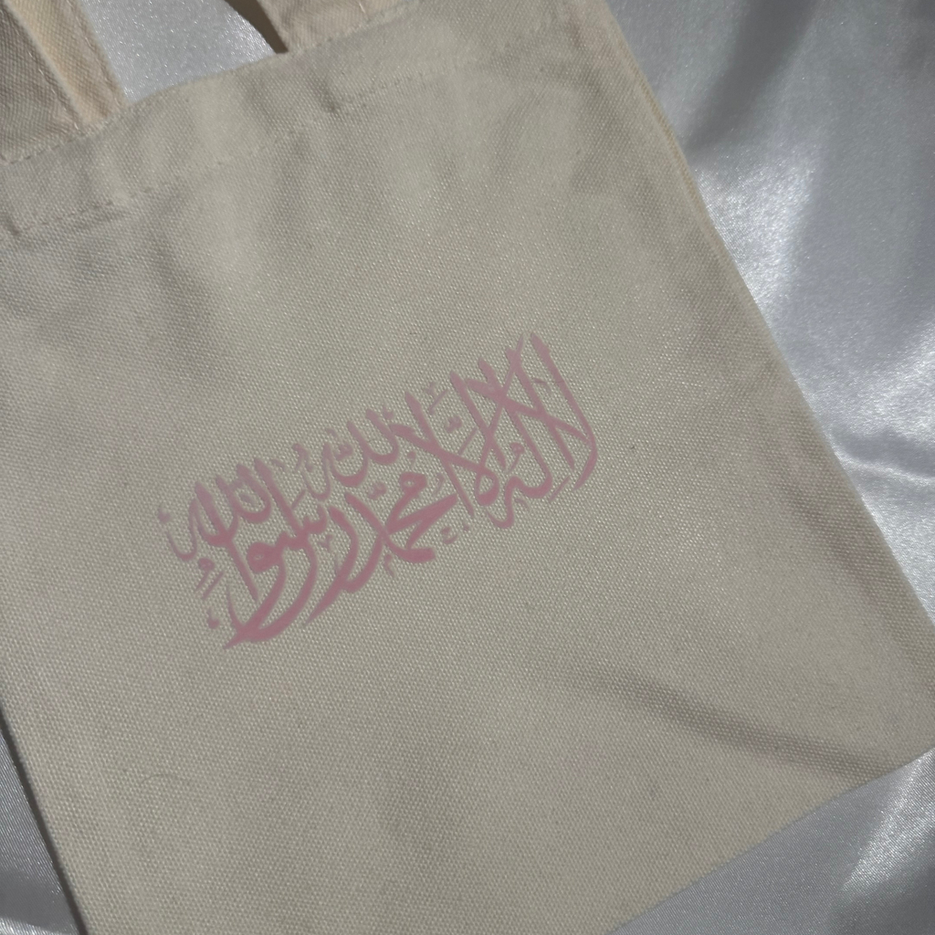 Blush cream mini tote bag